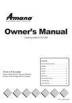 Amana ACO1520A Owner`s manual