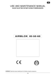 Airbloc AB 225A Instruction manual