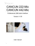 Digigram CANCUN 442-Mic User manual