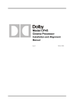 Dolby Laboratories CP45 User`s manual