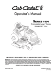 Cub Cadet SLT1554 Operator`s manual