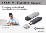 Belkin Bluetooth USB Adapter F8T012 User manual