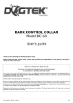 Dogtek BC-60 User`s guide