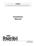 DSC PC5020 Installation manual
