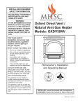 MHSC Oxford OXDV30NV Operating instructions