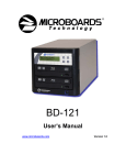MicroBoards Technology CopyWriter BluRay Series User`s manual