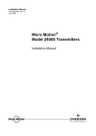 Emerson 2400S Installation manual