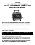 All-Power 1000W 2 Stroke Generator Instruction manual