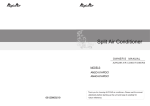 AlpicAir Split Air Conditioner Owner`s manual