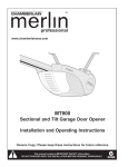 Merlin MT800 Operating instructions