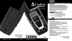 Cobra CXR800 Owner`s manual