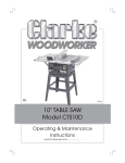 Clarke CTS14 Instruction manual