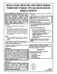 Rheem PVCG Service manual