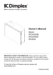 Dimplex DF2426SS Owner`s manual