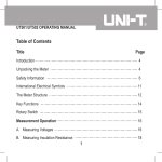 UNI-T UT502 Specifications