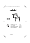 Metabo BHE-D 24 Operating instructions