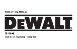 DeWalt DC411 Instruction manual