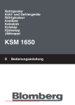 Blomberg KSM 1650 Instruction manual