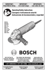 Bosch AG60-125 Specifications