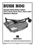 Bush Hog SQ160 Operator`s manual