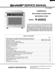 Sharp R-8000G Service manual