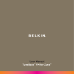 Belkin TuneBase User manual