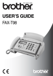 Brother FAX-T98 User`s guide