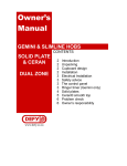 Defy GEMINI CERAN HOB Owner`s manual