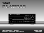 Yamaha RX-V2092 Owner`s manual