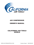 California Air Tools 263DlH Owner`s manual