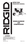 RIDGID GP90150A Operator`s manual
