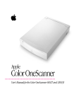 Apple Color OneScanner 627 User`s manual