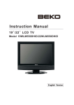 Beko 19WLM550DHID Instruction manual