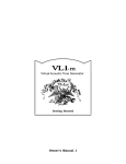 Yamaha VL-1 Owner`s manual