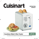 Cuisinart CPT 170 - Countdown Metal Toaster Specifications