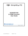 Ensemble Designs BrightEye 33 User guide