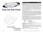 Elation ELED PAR RGB ZOOM Operating instructions