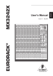 Behringer MX3242X User`s manual