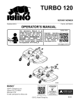 Servis-Rhino TURBO120 TURBO120 Operator`s manual