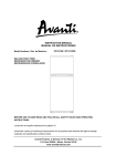 Avanti FF1213PS Instruction manual