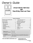 Magic Chef 9512WUT Operating instructions