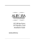 Aurora PCI-SB StarFabric Installation guide