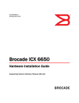 Brocade Communications Systems ICX 6650 Installation guide