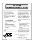 American Dryer Corp. MLG-460 Operator`s manual