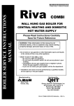 QUINCY HYDRONIC TECHNOLOGY Riva ADVANCE COMBI Service manual