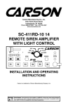 Carson SC-411RD-10 Operating instructions