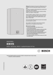 Bosch 830ES Specifications