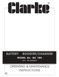 Clarke BC 700 Instruction manual