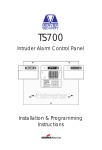 Menvier Security TS700 Programming instructions