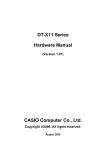 Casio DT-X11 Hardware manual